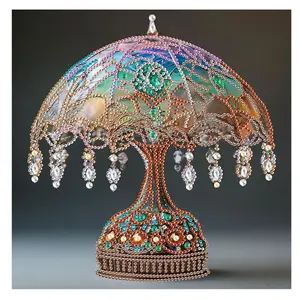 Gem Umbrella Lamp, 5D Special Shape Diamond Pattern Design Handmade Mosaic Art Kits for Adults, DIY Diamonds Paintings Art for Home Wall Decor Gift