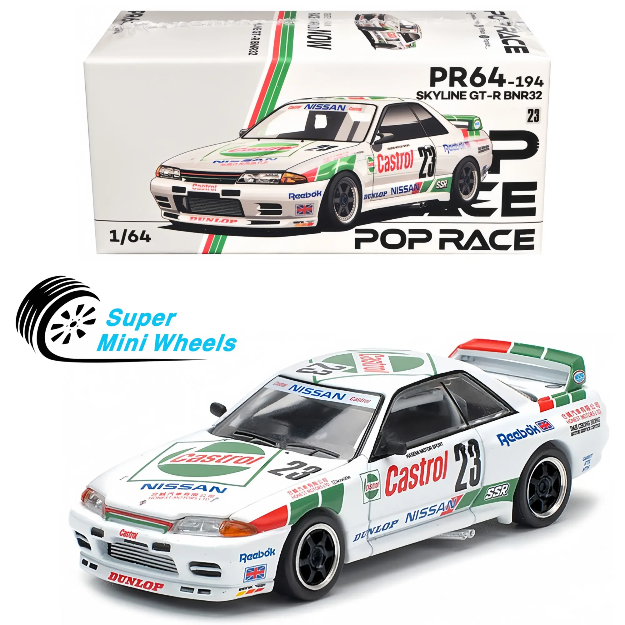 Pop Race 1:64 Nissan GT-R BNR32 #23 Winner "Macau Guia Race" 1990 #194