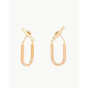 GEOMETRIC ARC DANGLE EARRINGS