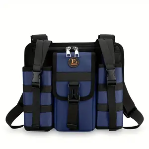 Multi-Functional Outdoor Crossbody Bag with Multiple Pockets - Lightweight, Water-Resistant, Scratch-Proof & Wear-Resistant, Ideal for Water Bottle Storage, Cycling, Fishing, Hiking, Running, Camping & Travel, Perfect Halloween