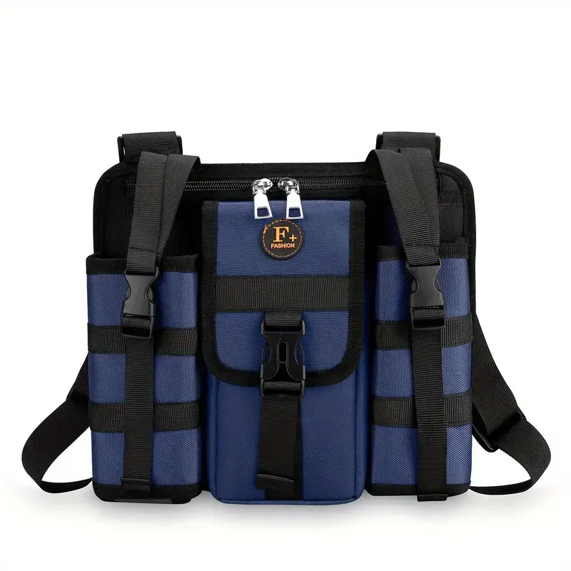 Multi-Functional Outdoor Crossbody Bag with Multiple Pockets - Lightweight, Water-Resistant, Scratch-Proof & Wear-Resistant, Ideal for Water Bottle Storage, Cycling, Fishing, Hiking, Running, Camping & Travel, Perfect Halloween