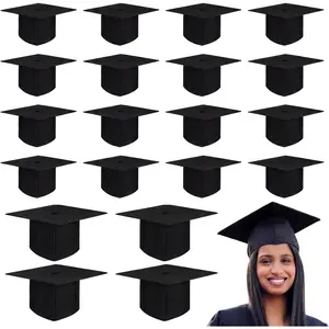 20/40 Pcs 2026 Graduation Cap with Tassel Adult Sublimation Graduation Hat Bulk Adjustable Matte Brim Cap for Women