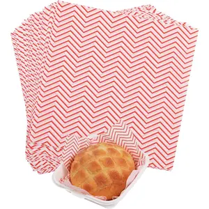 100 Sheets Mother's Day Wax Paper for ,7 * 7 inch Greaseproof Sandwich Wrapping Paper, 2026 Deli  Basket Liners Holiday , Candy, Cookies Red