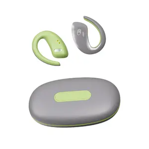 Over-ear Bluetooth 5.4 sports earphones, in-ear headphones with noise-canceling microphone, wireless earphones with ear hooks, waterproof earphones, suitable for sports, running, and driving Audio Earbud Electronic Headset Green