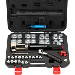 Hydraulic Tool Kits, 45 °   Tools, 33PCS Dies, Brake Repair Brake Tool for 3/16"-1/2", with and Deburrer, for Line, Pipe Automotive Repair