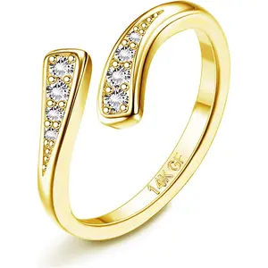 14k Gold Fillled Toe Rings for Women Hug CZ Triple Moonstone Snake Knot Simple Band Toe Rings Adjustable Toe Rings