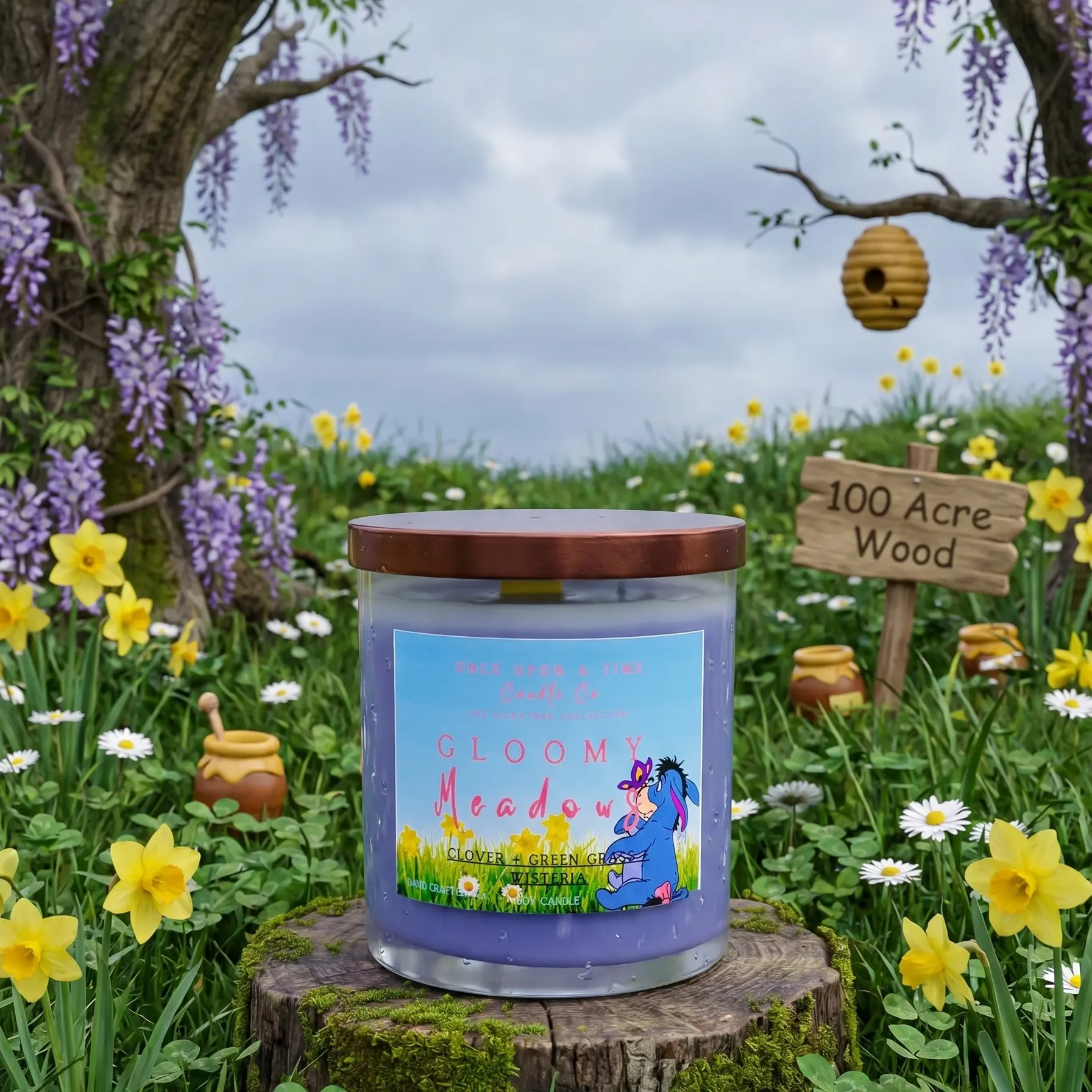 Gloomy Meadows—Clover, fresh grass & Wisteria Soy Wax Candle