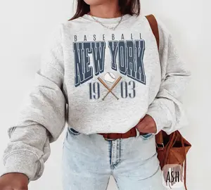 [SALE UP TO 50%] Vintage New York Baseball Sweatshirt � Retro NY Baseball Hoodie Gear, Bronx Bombers Fan Merch Tee, Vintage Ballpark Style for Men & Women