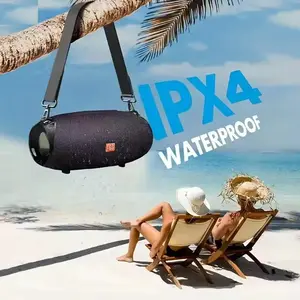 Subwoofer Bluetooth Speaker Portable Sound Box Music Wireless Woofer Bass Computer PC TV Radio FM 10W Powerful Big Outdoor Waterproof Caixa De Som Dual Diaphragm High Fidelity Card Slot USB Call handsfree Handheld Drum Fabric Wireless Stereo Speaker