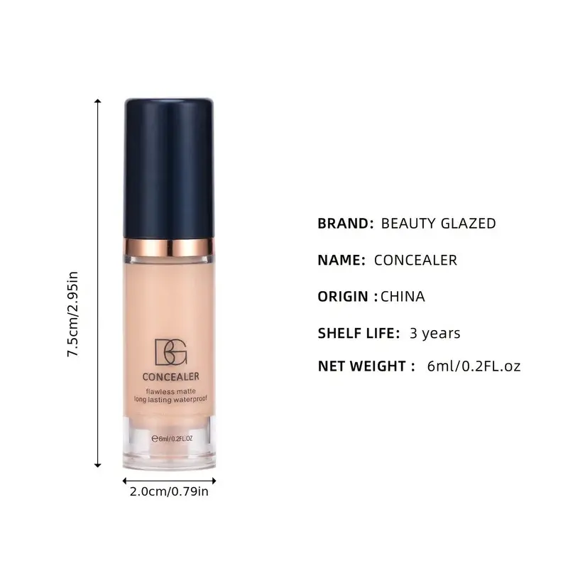 Mini Concealer and Foundation Cream, Long-Lasting Full Coverage Makeup with a Waterproof Matte Finish for All Skin Types, Cosmetic