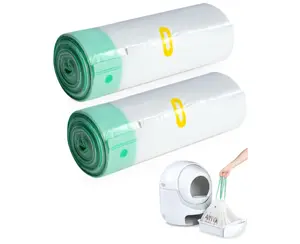 ANWA 40 Count Cat Litter Box Liners for Automatic Cat Litter Box and Litter Box Robot 4/5, Heavy-Duty, Extra Thick