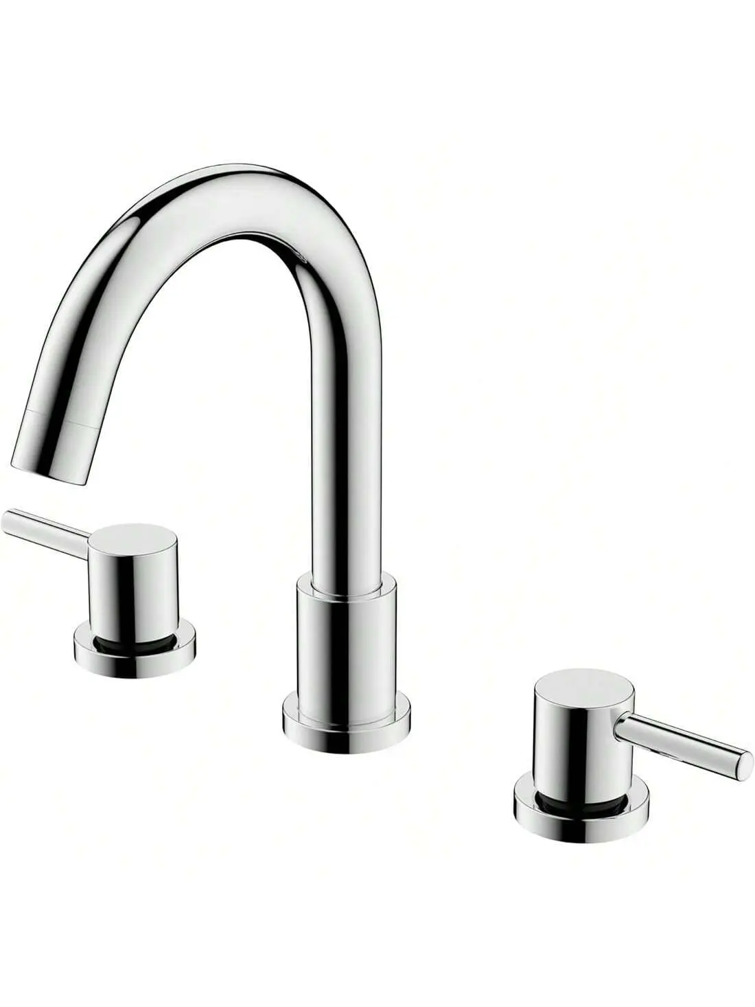 【Christmas Gift】8 Inch 2 Handle Brushed Nickel Widespread Bathroom Faucets For Sink 3 Hole, Faucet For Bathroom Sink With Pop Up Drain And CUPC Lead-Free Faucet Supply Hose - Sliver/Black/Gray