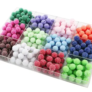 16mm Round Bead, 20pcs/set Colorful Bead, Acrylic Beads, DIY Jewelry Making Supplies for Bracelet & Necklace & Earrings Making