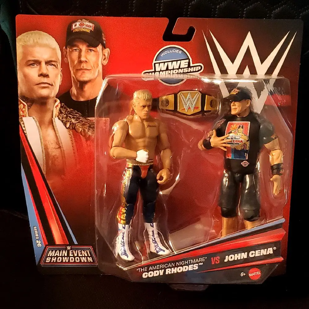 WWE Main Event Showdown Series 26 Cody Rhodes vs John Cena Action Figure 2-Pack with Championship