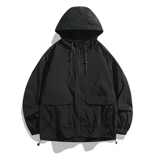 Men’s outdoor hooded sun-protection jacket, casual lightweight hiking jacket, men’s summer wear, outerwear for going out