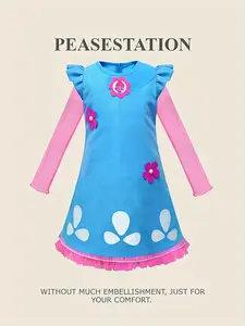 Magic Fairy Dress 2, Casual Fashion Princess Dress, Mesh Embroidered Long Sleeve, Suitable for Girls' Daily Wear and Holiday Performances