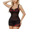 Avidlove Lingerie for Women Mesh Lingeries Lace Chemise Floral Sleepwear Dress Sheer Exotic Boudoir Outfit S-XXL