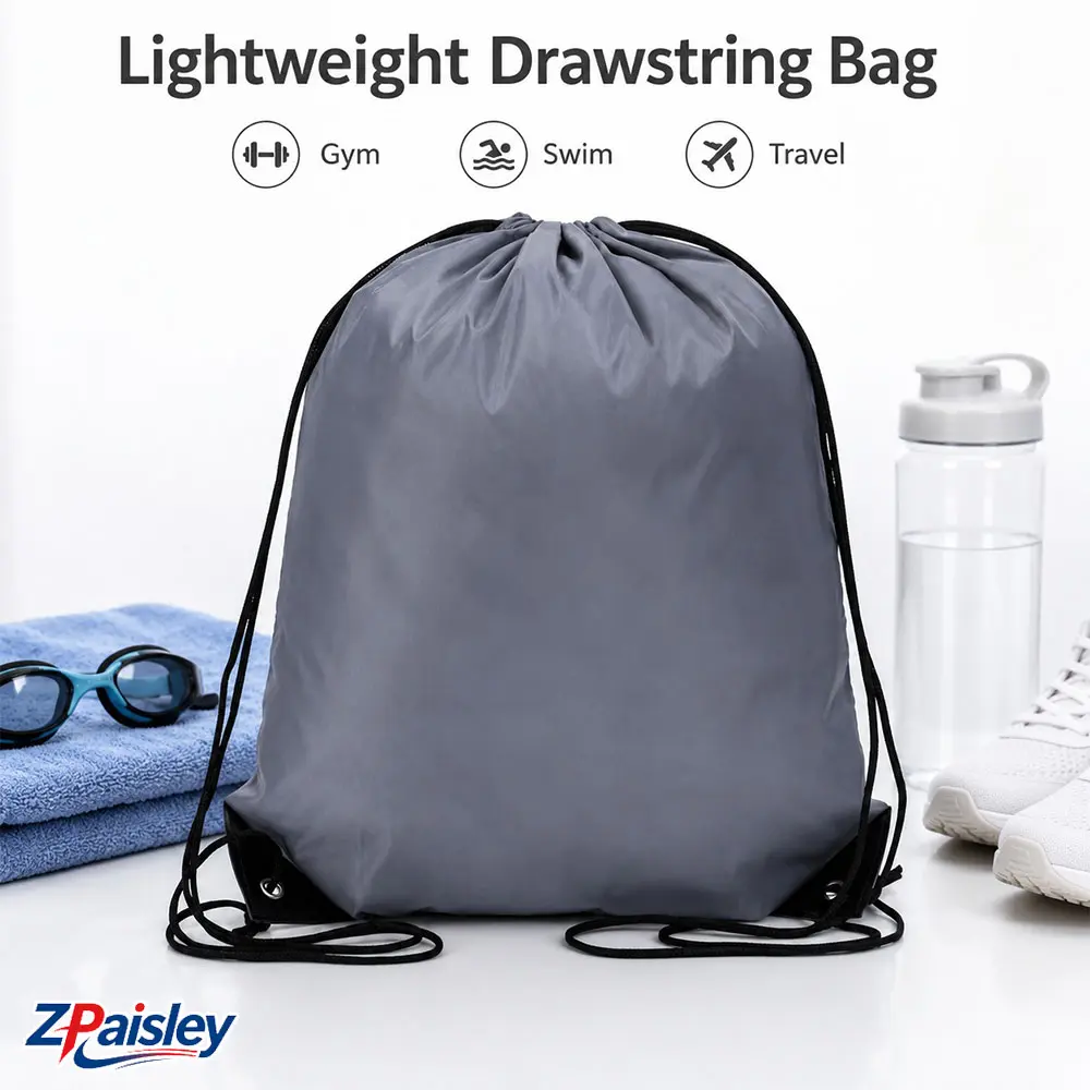 2Pcs Drawstring Backpack Bag, Lightweight Reinforced Corners Cinch Sack, Water Resistant Large Capacity Gym Drawstring Bag for Sports Swim Beach Travel Camping Picnic, Casual Daypack for Men Women School PE Daily Carry Outdoor Activities