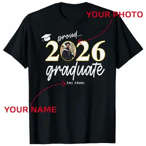 Personalized Graduation Family T-Shirt, Custom Photo Graduation, Proud Squad of a 2026 Graduate, Picture Grad