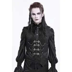 Black Bishop Vampire Goth Vest