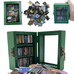 Creative Classic Anti-Anxiety Bookshelf Stress Relief Decorative Piece, Home Decor, Miniature Simulated Square Compartment for Living Room Bedroom