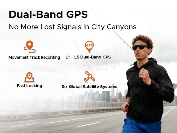 Anywise W1 AI Waterproof Sport Smartwatch, 1.43" AMOLED Touchscreen Display, Dual-Band GPS Smartwatch, 170+ Sports & Fitness Modes, 5ATM Waterproof Smartwatch