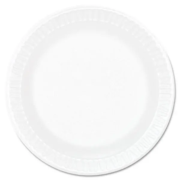Disposable Concorde Drc 6PWC Round Foam Plates - 6 in Diameter, White, 125 per Pack, 1000 per Carton, for Party & Home Disposable Tableware Supplies