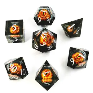 Dice Set, 7 Counts/set Durable Clear Resin Polyhedral & RPG Dice, Game Dice for D&D and Fantasy Games, Perfect Gift for D&D Enthusiasts