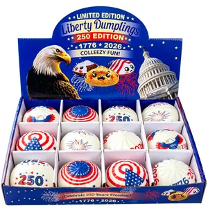 12pcs Us 250th Anniversary Baozi Stress Relief Toy, Independence Day Unisex Slow Rebound Pressure Release, Trendy Popularity Relaxation Toy