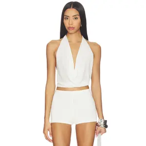 superdown Rubie Cowl Neck Top in White