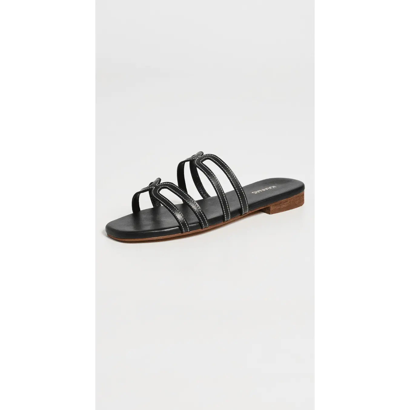 Kaanas Leela Leather Sandals in Black