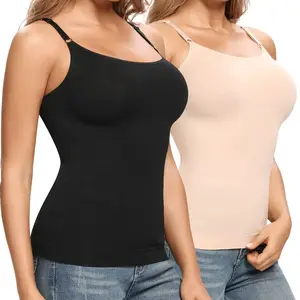Joyshaper 2PCS Shapewear Camisoles for Women Tank Top with No Padded Bra Shaper Tummy Control Shapwear Tops