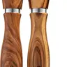 Gennua Kitchen 8-Inch Acacia Wood Salt and Pepper Grinder Set, 2 Pack Manual Kitchen Gadgets for Cooking, Seasoning & Everyday Kitchen Use, Home, Smooth