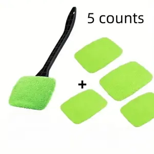 Car Windshield Cleaning Brush, Car Windshield Defogging Cleaning Tool with Replaceable Cloth, Car Window Cleaning Brush, Car Cleaning Accessories, Car Windshield Cleaner