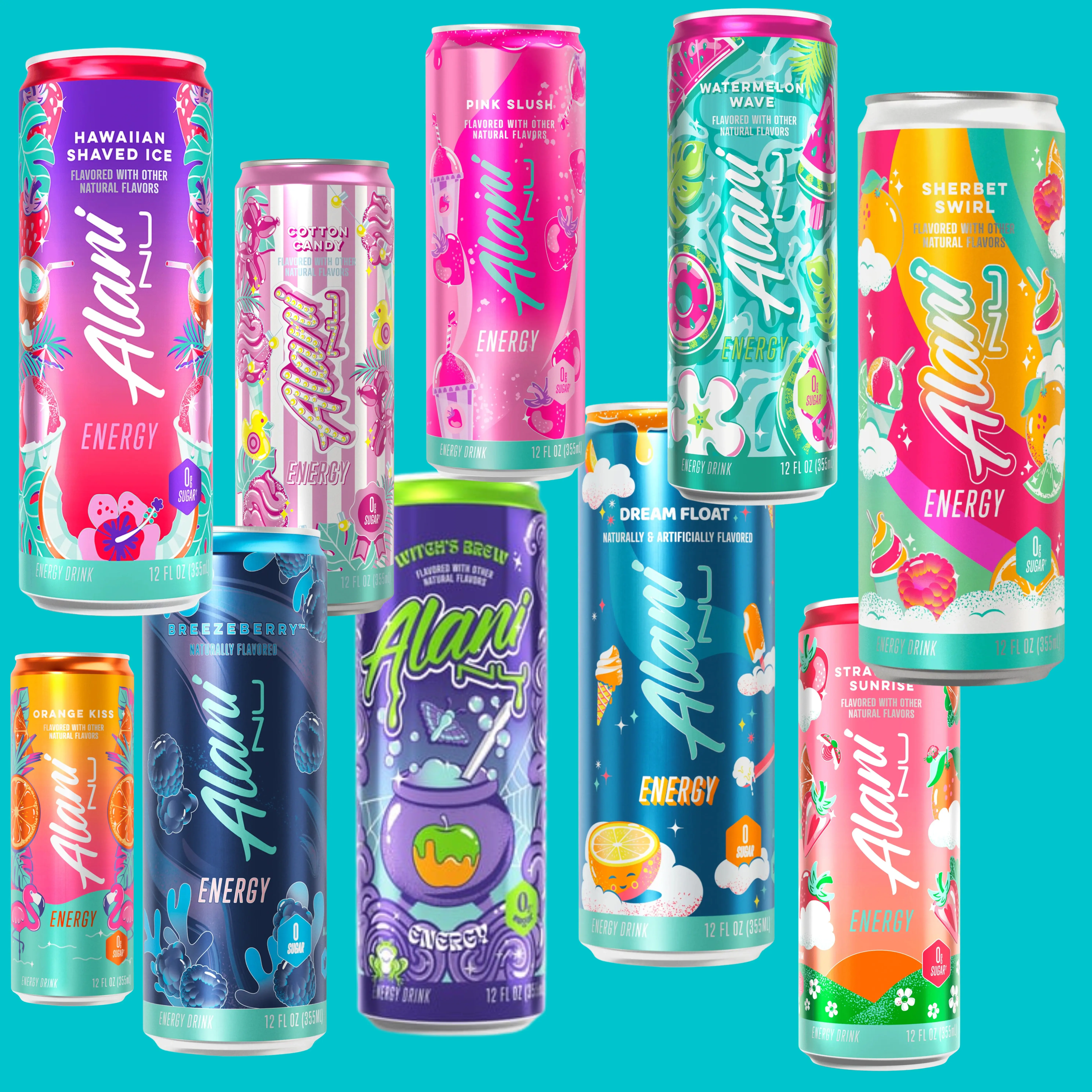 Alani Nu Sugar-Free Low-Calorie Energy Beverage - 200mg Caffeine, Biotin, B Vitamins, 10 Calories, 12 Fl Oz Cans, 6 Pack - Choose Your Flavor