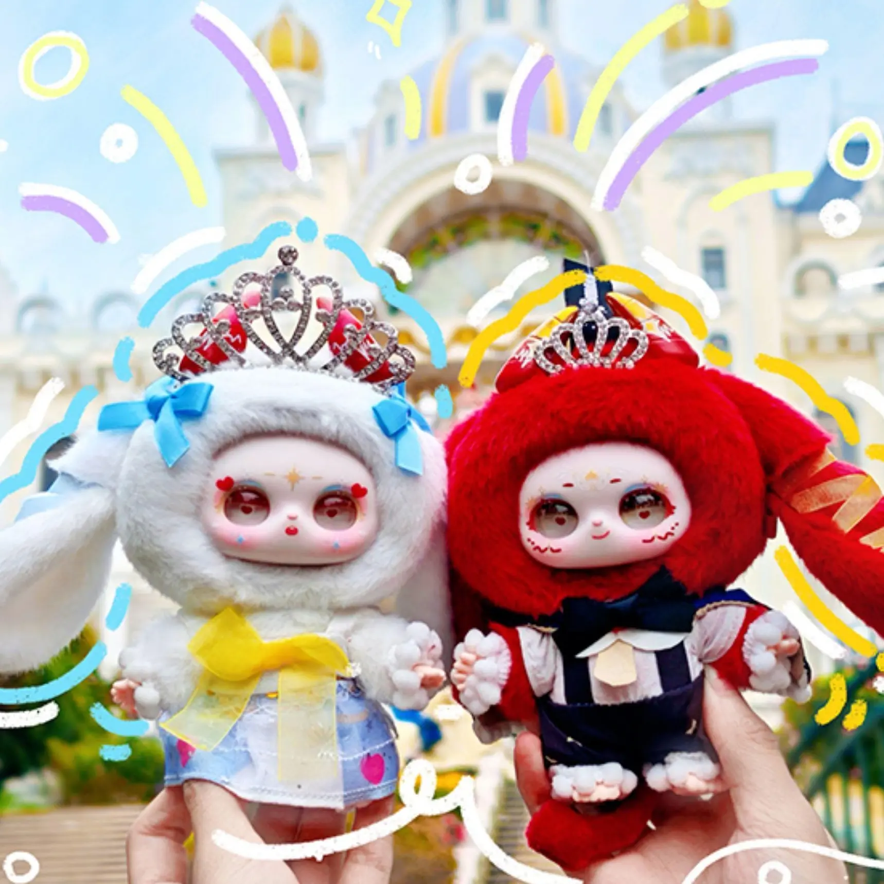 Samael's Dream of Paradise Plush Blind Box, Fantasy Amusement Park Character Keychain, Cute Lop-Eared Rabbit Plush Charm, Viral Whimsical Collectible, Adorable Samael Plush Blind Box for Teens & Collectors