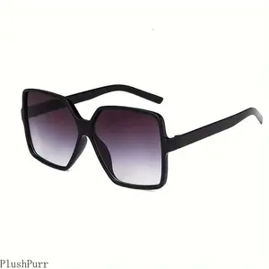 3 Pairs Women Oversized Black Fashion Glasses Y2K Style Decorative Eyewear PC Frame Daily Wear Outfit Accessory Lightweight Durable Design, Bold Shape, Unisex outdoorfun
