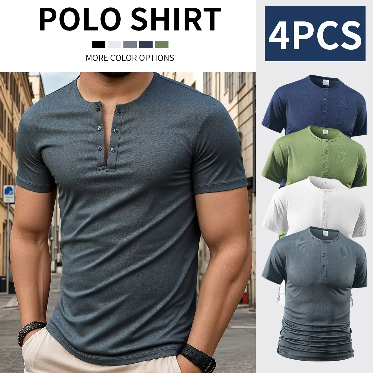 Gray + White + Green + Navy Blue