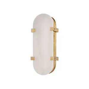 Skylar Sconce - Handcrafted Spanish Alabaster Wall Light With LED, Multiple Finish Options Available
