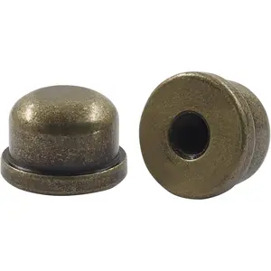 2 Pack Solid Bronzed Lamp Finials 1/2 Inch Tall Lamp Caps 1/4-27 Thread Bronzed Knob Accessories for Shade Holder Harp