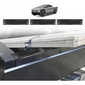 Metal Tailgate Top Protector Cover Fit for Tesla Cybertruck 2025 2024 Accessories Truck Bed Tailgate Molding Cap Protective Trim Stainless Steel Easy to Install (Carbon Fiber Pattern)
