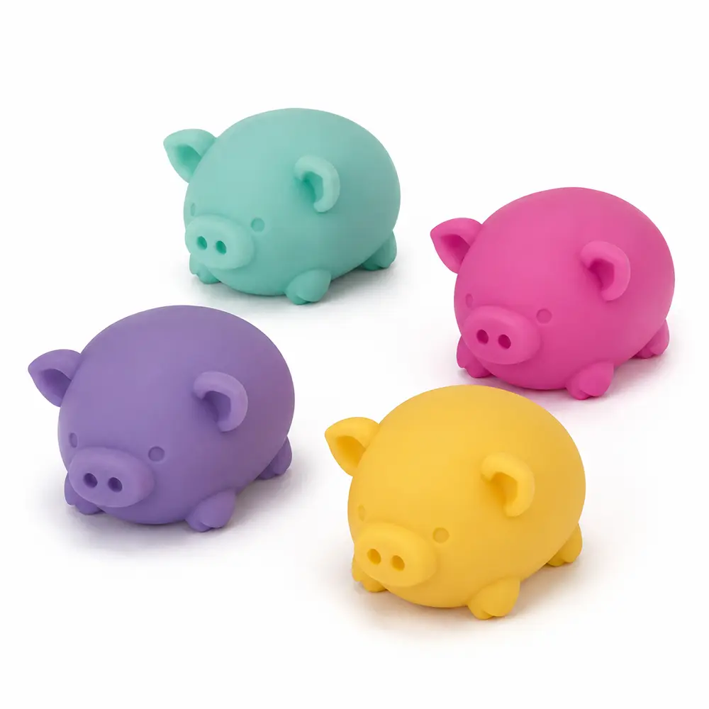 Cute Dig It Pig Squishy Toy – Colorful Pig-Shaped Squeeze Stress Relief Sensory Fidget Toy for Kids & Adults, Desk Toy, Party Favor & Birthday Gift