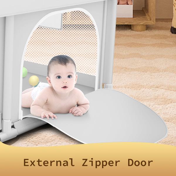 Large Oxford Floor Playpen for Baby - Full Vision Polyester Mesh Sturdy Safe Playard, Portable Indoor Play Equipment, Easy Assemble Playard, Anti-Slip Suction Cups, Quick Setup, Toddler-Use Large Oxford Floor Playpen for Baby - Full Vision Polyester Mesh Sturdy Safe Playard, Portable Indoor Play Equipment, Easy Assemble Playard, Anti-Slip Suction Cups, Quick Setup, Toddler-Use