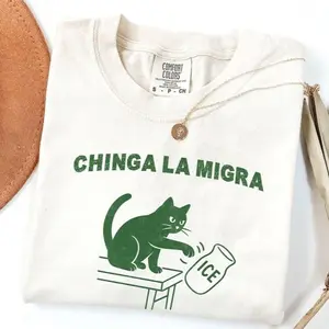 Comfort Colors Pro Immigration Cat Shirt, Abolish ICE Tee, Social Justice Statement Shirt