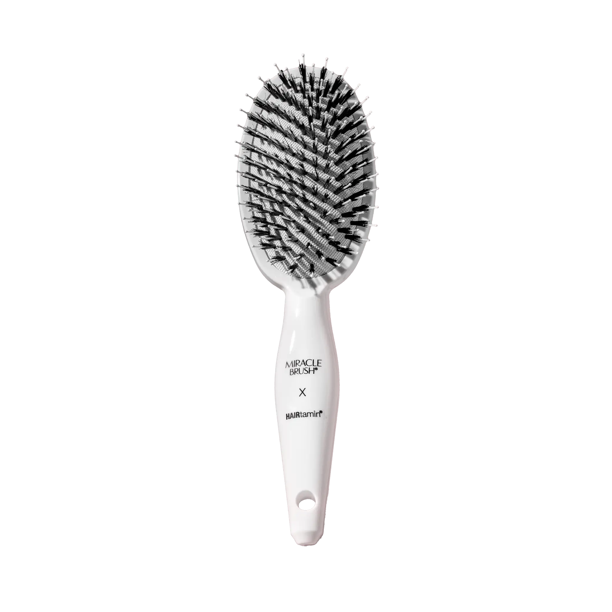 HAIRtamin Miracle Brush – Viral World-Famous 6x Sold Out Paddle Brush - Smoother, Stronger, Shinier Hair - Boar Bristle Brush with Nylon Bristles and