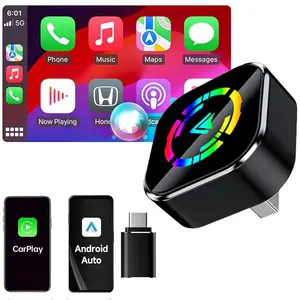 【YURNLV】Wireless CarPlay Adapter 2026, supports iPhone/Android, quick connection and hands-free calling.
