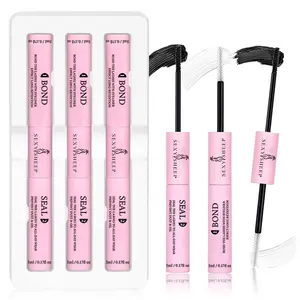 Eyelash Cluster Glue, Eyelash Extension, Waterproof Lash Bond and Seal, Long-Lasting 72 Hours, Perfect for Dramatic Lashes&Natural Lashes（Black Bond）, Diy Lash Kit