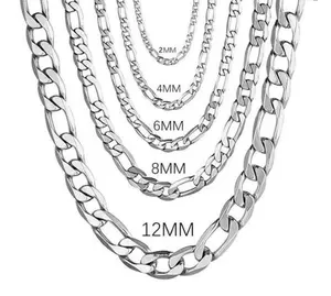 Delicate Electroplated 925 Sterling Silver 4MM/6MM/8MM/12MM Chain Necklace 16-30 Inch for Men Women Fashion Jewelry High-End Necklace - Hypoallergenic