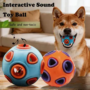 Dog Balls That Jingle – 2-Pack Interactive Fetch Balls with Bell Sound| 2-Inch Non-Toxic Rubber Bouncy Toys for Small Dogs & Puppies
