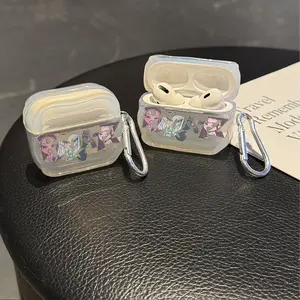 B-bratzs Protective Case Cover for Apple AirPods 1/2/3/4/Pro/Pro2 TPU Texture Lightweight and Durable Anti-Scratch Shockproof Earphone Charging Box Accessory With Buckle